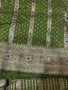 Beautiful Green Saree with Embellishments