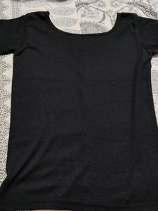 Black Button-Up Top