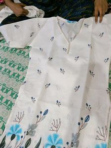 kurti with pajama printed as shown