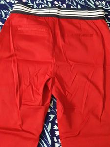 Vibrant Red Classic Fit Trousers