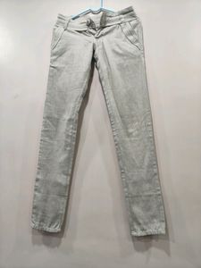 Beige Colour Denim Trouser