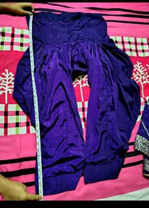 Beautiful Purple Kurta Set with Mirror Work