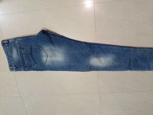 Distressed Blue Skinny Jeans