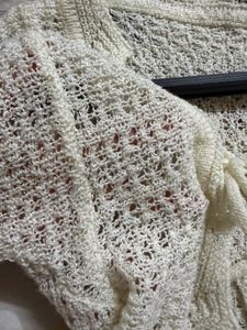 Boho Style Crochet Knit Crop Shrug