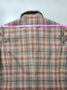Plaid Cotton Blend Koren Coat.