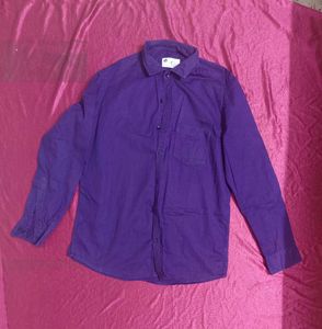 Men's dark Purple Long Sleeve Shirt