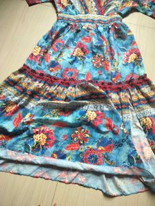 Bohemian Floral Print Midi Dress