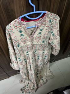 new W beige kurti