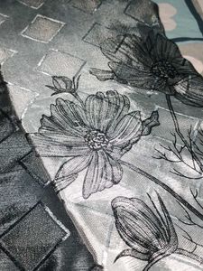 Gagan Creation Silver Silk Saree