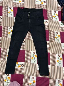 Black High Waist Skinny Jeans | Stretchable | Good