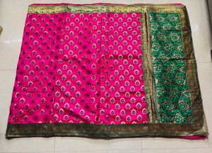 Beautiful Pink Banarasi Silk Saree