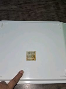 Vintage White Serving Tray with Floral Design