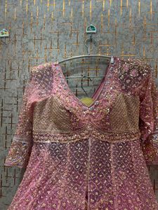 Stunning Pink Embroidered Lehenga Choli Set