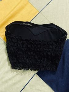 Chic Off-Shoulder Black Top