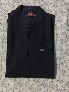 Half Collar Black Shirt