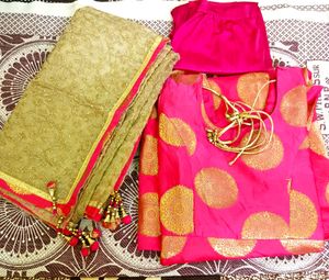 Party wear Kurti {Gown} With Heavy Dupatta And Bottom