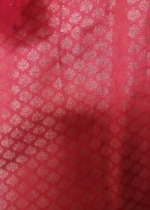 chanderi banarasi  Red kurti
