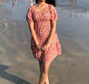 Floral Puff Sleeve Mini Dress