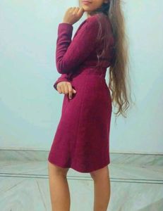winter Belted Mini Dress