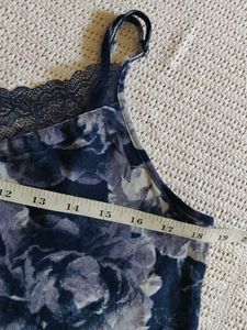 Floral Cami Top with Lace Trim