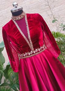 velvet and satin gown ❤️🍁