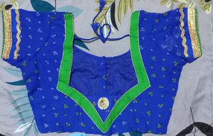 Women's Blue Designer Back Blouse