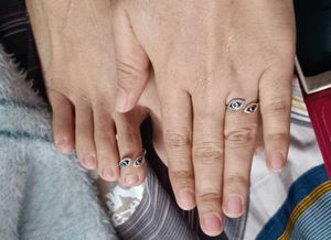 price drop 📉 Oxidized Silver Evil Eye Toe Rings