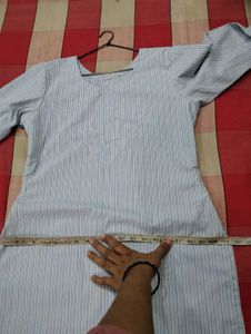 Classic Blue Striped Kurti