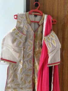 Cold Shoulder Patiala Set