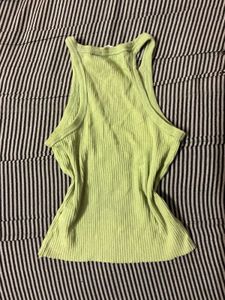 Green Ribbed Tank Top