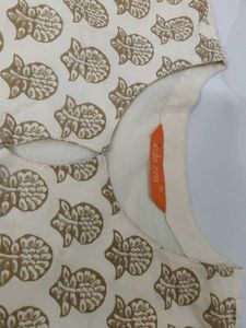 Elegant Cream Ethnic Kurta Set