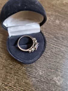 Sparkling Princess Cut Amethyst Ring
