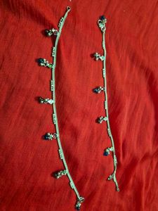 Beautiful Anklets with Blue Beads