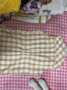 Y2k Vintage Plaid Sleeveless Fitted Top