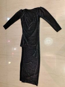 Sparkly Black Long Sleeve Dress