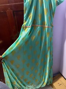 Teal Ethnic Dress long frock
