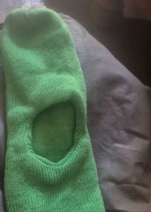 Bright Green Knitted Face Warmer