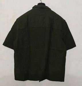 Men's Dark Green Short Sleeve Shirt