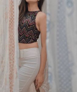 Boho Aztec Print Crop Top