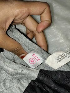 Cute Black &amp; Grey Top (size-M)