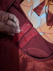 Maroon Silk Blouse