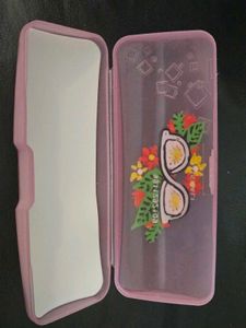 Hand-Painted Pink Glasses Case