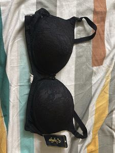 Black Lace Bra
