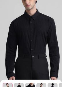 Jack &amp; Jones Self Design Shirt - Black - 46