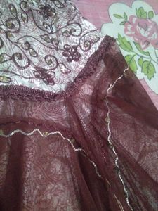 Brown Asymmetrical Hem Skirt