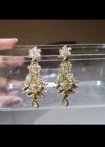 set of 4- Exquisite Gold Heart Earrings with Ruby