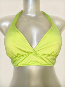 Lime Green Halter Crop Top