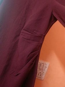 Burgundy Long Sleeve Dress