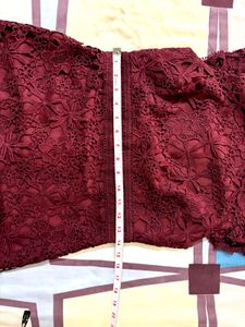 Burgundy Lace Dress