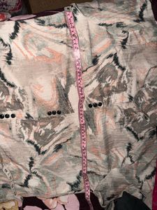 Retro Abstract Print Button-Up Top &amp; Pants Set